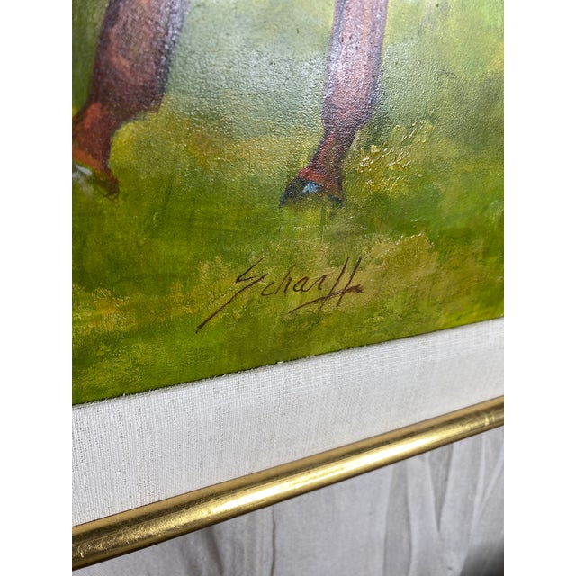 Traditional Original Oil Equestrian Painting of Man O’ War by Scharff For Sale - Image 3 of 12