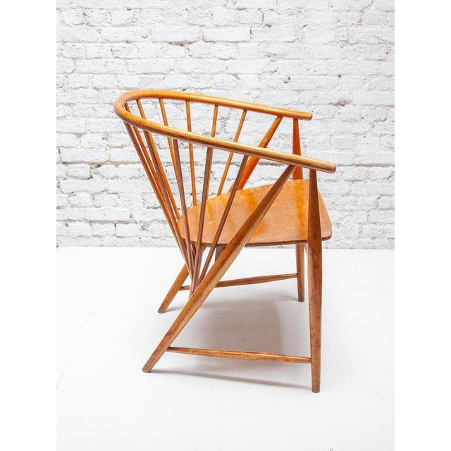 Set of Armchairs Model Sun Feather attributed to Sonna Rosen from Nässjö Stolfabrik, Sweden, 1954 For Sale - Image 12 of 18