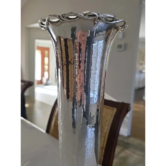 Gorham Monumental 18 Inch Gorham Arts & Crafts Sterling Silver Vase Ca. 1909 For Sale - Image 4 of 6