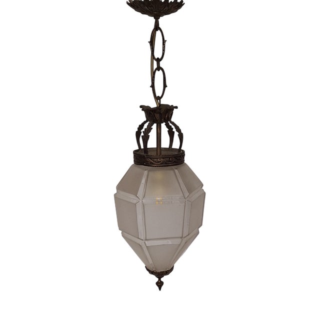 Antique French Pendant Lamp, 1890s For Sale