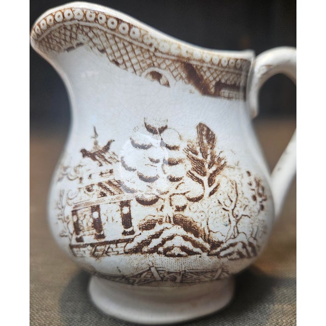 Mid 18th Century English "Willow Tree" Sugar and Creamer For Sale - Image 9 of 14