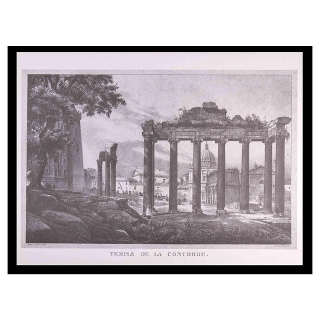 After G. Engelmann, Roman Temples and Ruins, Offset, Late 20th Century For Sale