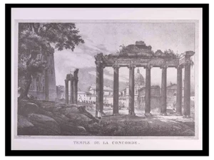 After G. Engelmann, Roman Temples and Ruins, Offset, Late 20th Century
