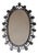 Vintage Rustic Oval Wall Mirror in Wrought Iron, 1970s For Sale