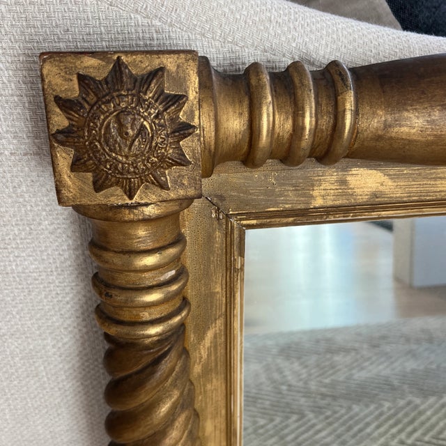 Late 19th Century Antique Federal Giltwood Mirror For Sale - Image 5 of 9