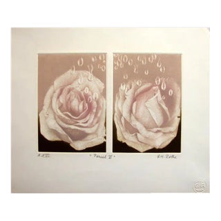 1981 "Peneul II" Roses Still Life Mezzotint by GH Rothe For Sale