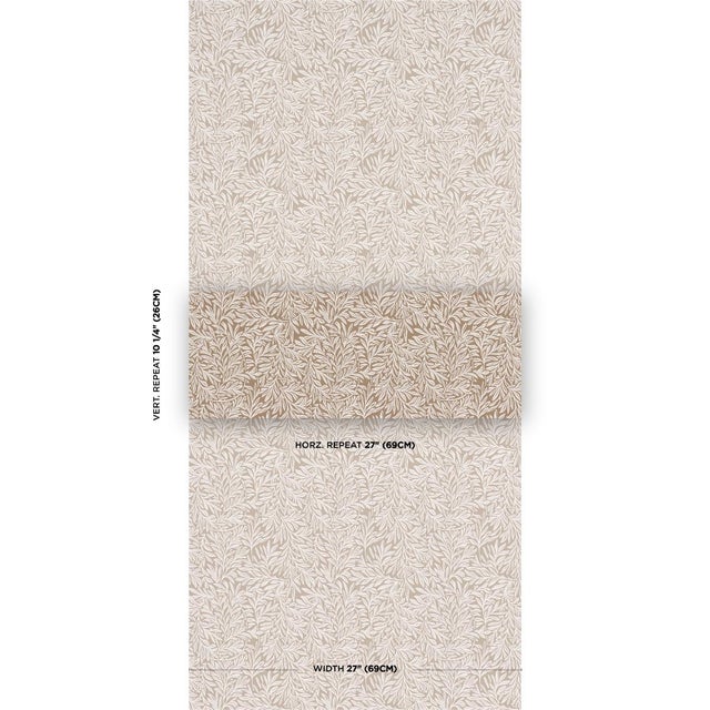 Willow Leaf evokes the late 19th-century botanical motifs of the Aesthetic Movement. Intertwining leaves and surface print...