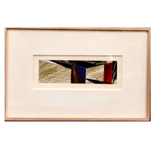 Laddie John Dill (American, b. 1943) Untitled Composition 1983 2 1/2" x 8 1/2" image, 10" x 16" frame Oil painting with...
