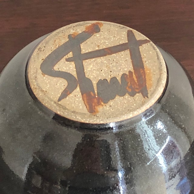 Vintage Organic Modern Studio Pottery Bud Vase For Sale - Image 11 of 12