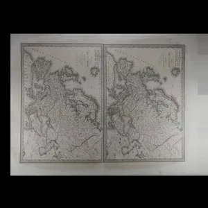 Antique Map Showing France Before and After the French Revolution France in 1789 and 1813 an Original 1838 First Edition of a Pierre M. Lapie Map.
