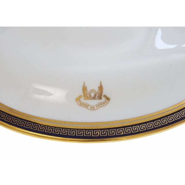 Ceramic Mid 20th Century Spode Large 10"h Cobalt Blue Covered Soup Tureen Large Armorial For Sale - Image 7 of 10