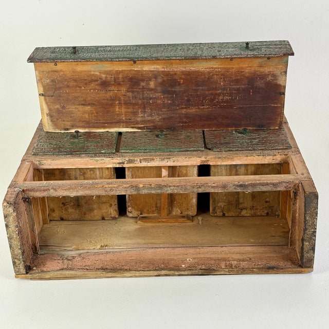 Stupendous Americana Primitive Antique Apothecary Cabinet/Chest With Distressed Multi Color Paint For Sale - Image 18 of 18
