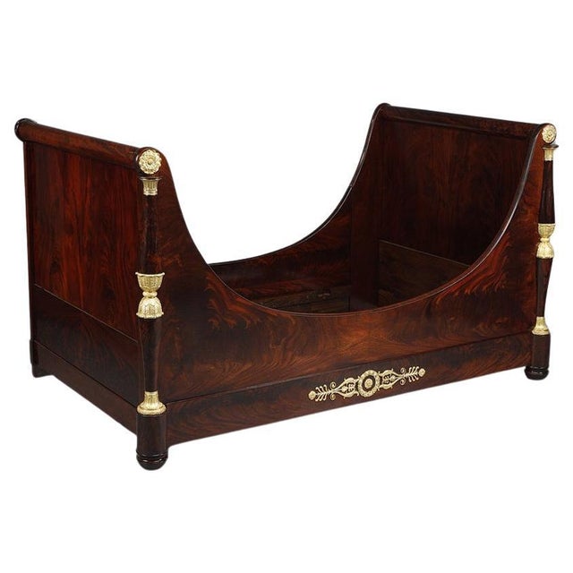 Large Empire Mahogany Boat Bed, 1800s For Sale - Image 15 of 15