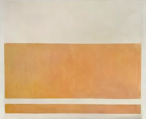 Orange Pastel Oil Painting Muted Orange White Original Picture Contemporary Abstract Canvas Art