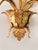 Art Nouveau 1960s Pair of Italian Gilt Tole Candle Sconces For Sale - Image 3 of 10