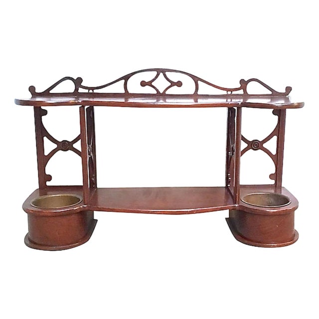 Vintage Sheraton Style Cachepot Wall Etagere For Sale