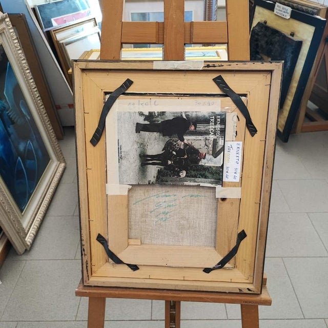 Ernesto Treccani, Untitled, Oil on Canvas, Framed For Sale - Image 5 of 8