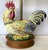 Vintage Large Ceramic Rooster Lamp on Wood Base For Sale - Image 4 of 17