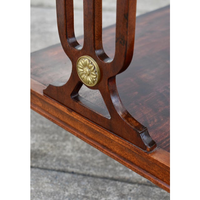 Brown Vintage Northern Furniture Co. Regency Mahogany Console Table Entryway Hall For Sale - Image 8 of 15