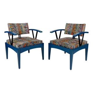 Set of French Modern Armchairs from Baumann, 1980s For Sale