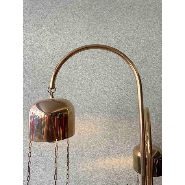 Italian Brass and Marble Floor Lamp with Planters attributed to Reggiani, Italy, 1970s For Sale - Image 16 of 18