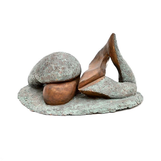 Metal Vintage Abstract Female Form Sculpture by A. Altmann For Sale - Image 7 of 7