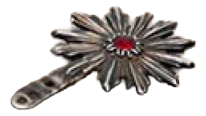 Silver Radiance with Synthetic Red Stone