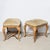 Just in this wonderful vintage Pair of Louis XV Style Large Ottomans or Stools in a genuine original Natural Suede...