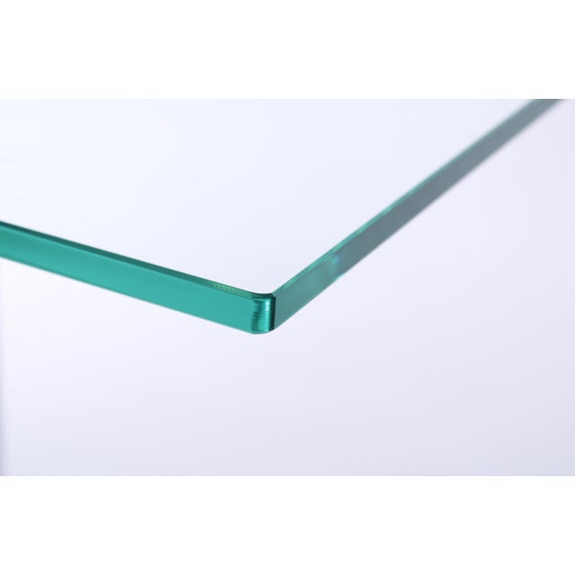 Postmodern Cantilever Side Table in Chrome and Glass from Gebra, 1980s For Sale - Image 6 of 13