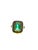 Gemstone Bochic “Capri” Vintage Natural Diamond & Emerald Vintage Retro Ring Set In 18K For Sale - Image 7 of 10