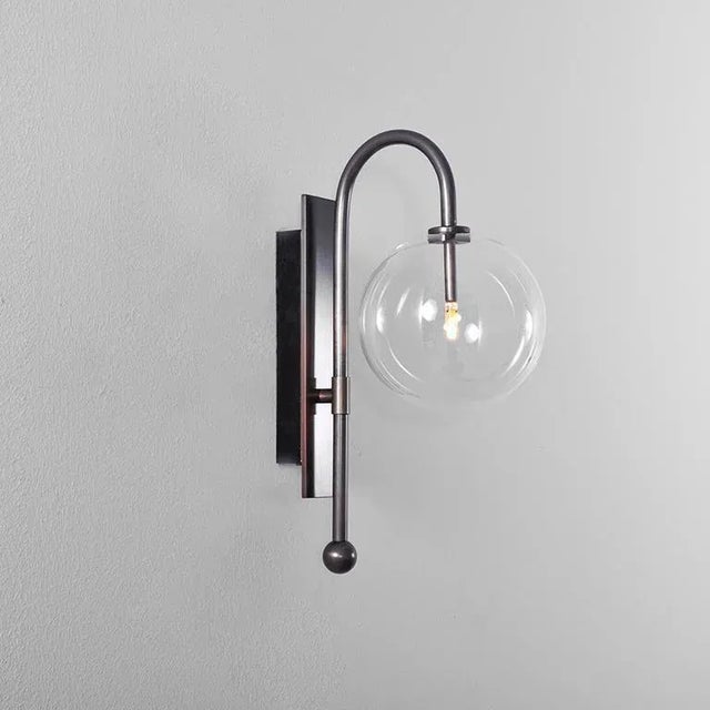 Not Yet Made - Made To Order Naples Black Gunmetal Wall Sconce by Schwung For Sale - Image 5 of 7