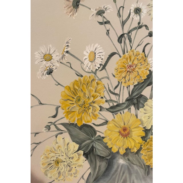 1970 Sally Smith Floral Still Life Pastel For Sale - Image 6 of 6