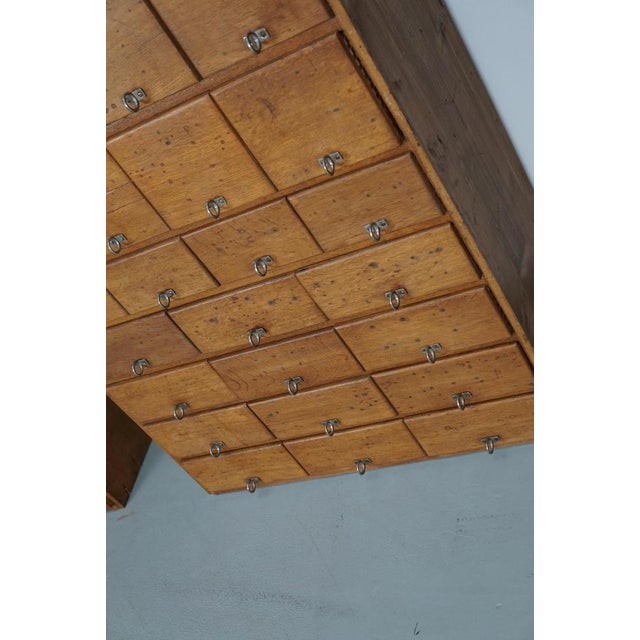 Vintage German Apothecary Cabinet in Pine and Oak, 1950s For Sale - Image 5 of 18