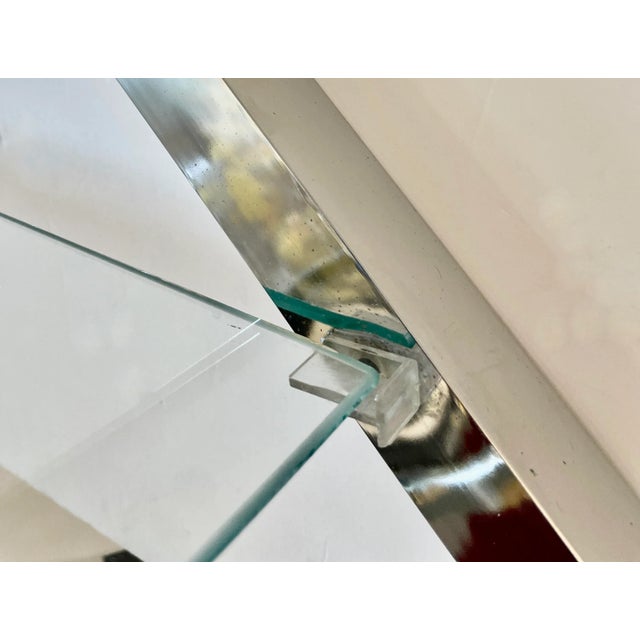 Modernist Geometric Diamond Shaped Chrome Etagère For Sale - Image 9 of 13