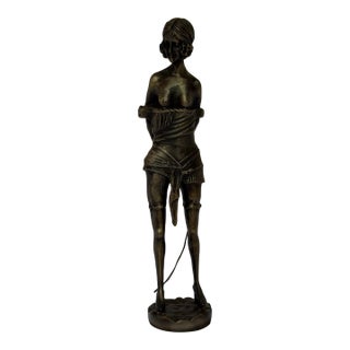 After Bruno Zach “The Riding Crop” Art Deco Patinated Bronze Sculpture on Marble For Sale