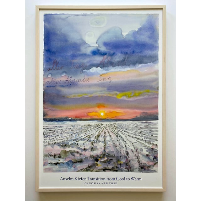 Anselm Kiefer Neo-Expressionist Lithograph Print Framed Large Exhibition Poster " the Evening of All Days, the Day of All Evenings " 2014 For Sale - Image 13 of 13