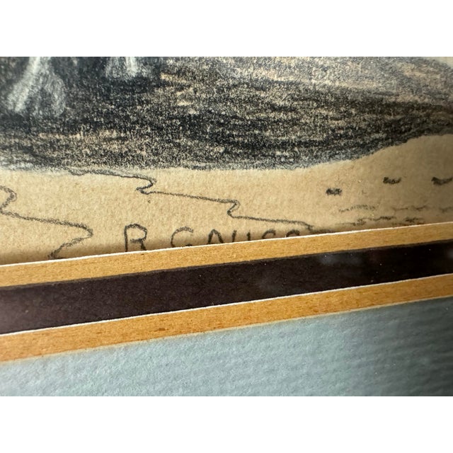 Vintage Landscape Watercolor Painting Drawing of the Monumental Arch For Sale - Image 6 of 8