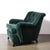 Mid-Century Modern Mid-Century Diamond Tufted Back Viridian Green Velvet Lounge Chair by James Mont For Sale - Image 3 of 10