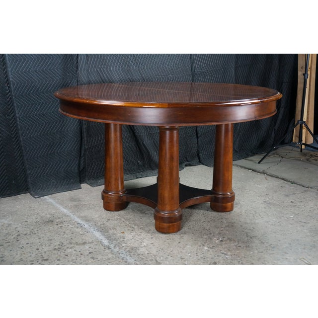 Ethan Allen Ethan Allen American Empire Matchbook Cherry Extendable Neoclassic Dining Table For Sale - Image 4 of 18