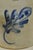 Mid 19th Century Antique Stoneware Two Gallon Crock With Cobalt Blue Slip Trailed Floral Design For Sale - Image 5 of 10