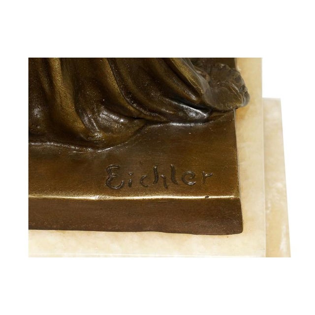 Art Nouveau Allegorical Female Nude, Early 20th Century, Gilt Bronze Sculpture For Sale - Image 9 of 10
