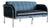 1970's Danish Loveseat by Friis & Elmar Moltke Nielsen for Randers Denmark in Leather and Blue Plaid For Sale