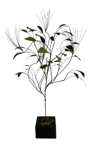 Mid-Century Modern Curtis Jere Brutalist Metal Tree Sculpture, 1960s