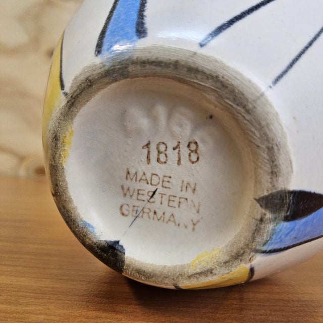 Mid-Century Modern Modernist Ceramic Vase by Georg Schmider for Zeller Keramik, West Germany, 1950 For Sale - Image 3 of 15