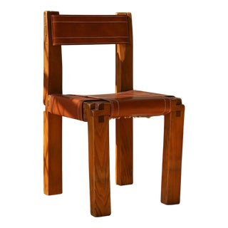 S11 Chair in Whisky Leather by Pierre Chapo, 1960s For Sale