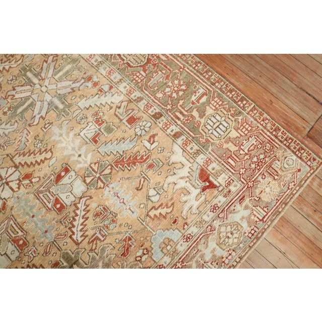 Antique Zabihi Collection Room Size Heriz Rug - 6'10" x 9'10" For Sale - Image 4 of 12