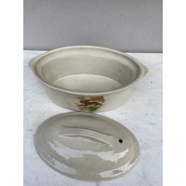 French Faience Pate Tureen With Rabbits, Circa 1920 For Sale In Austin - Image 6 of 9