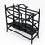 Late 20th Century Regency Style Black & Gilt Tole Faux Bamboo Magazine Rack For Sale - Image 5 of 5