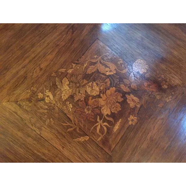 French 1900's French Inlaid Side Table For Sale - Image 3 of 10