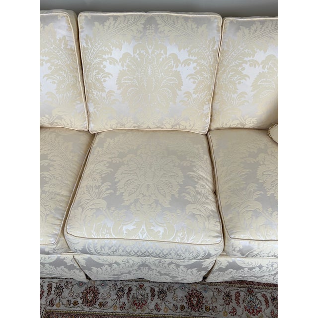 Textile Vintage Custom Ivory Upholstered Sofa by Stickley For Sale - Image 7 of 9